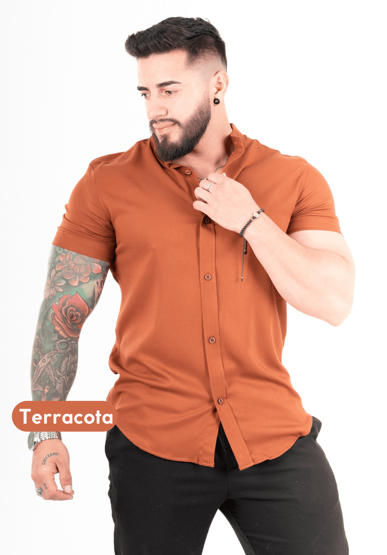 Camisa Chalis Terracota