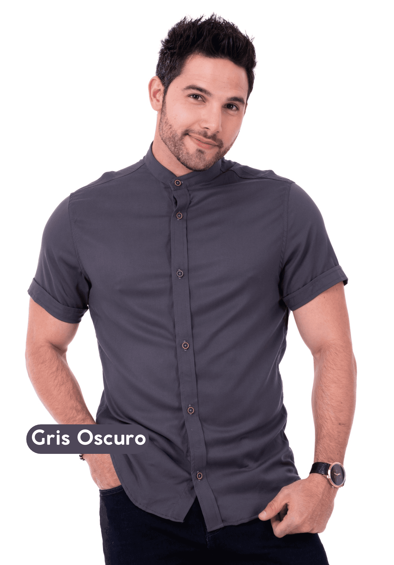 Camisa Chalis Gris Oscuro