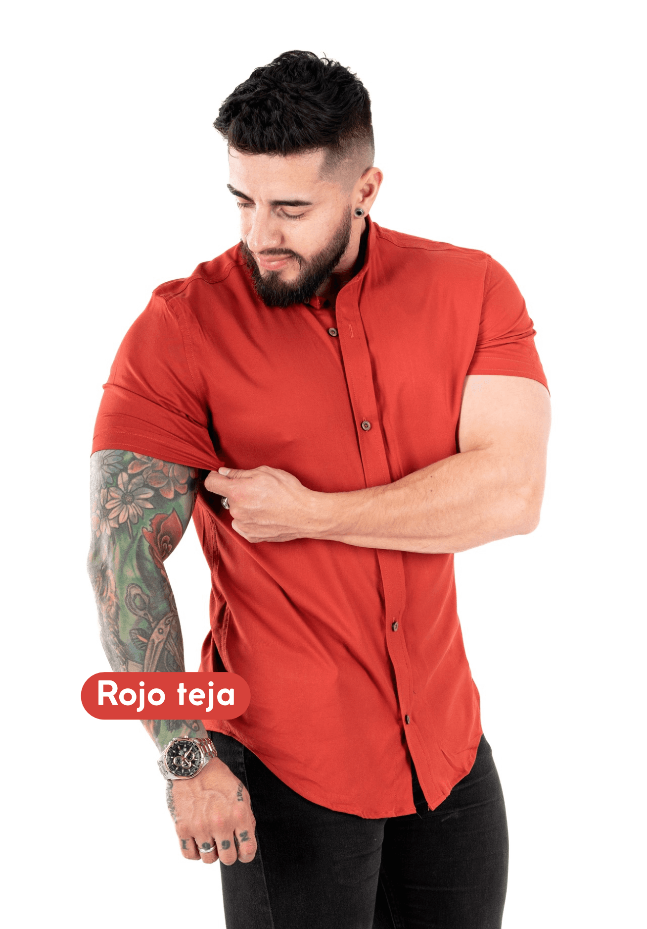 Camisa Chalis Rojo Teja