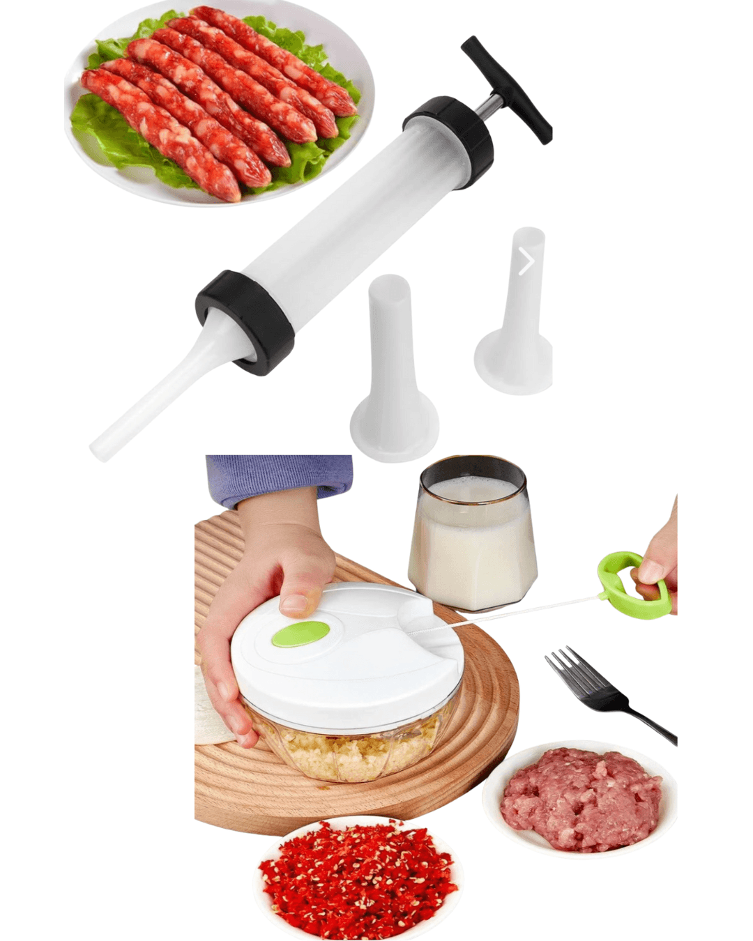 Combo embutidor salch - picador manual