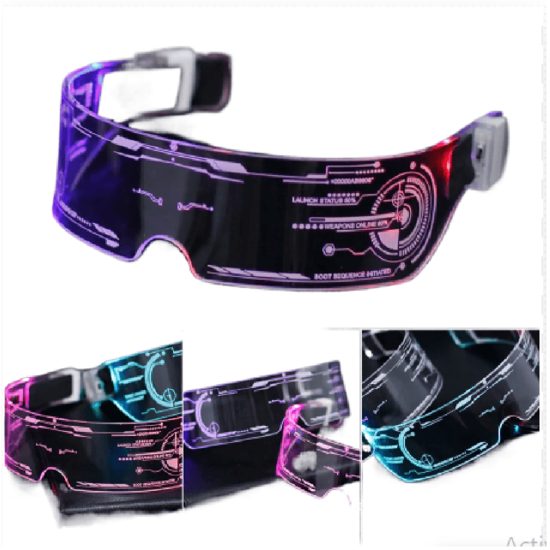 Gafas Led Futurista multicolor