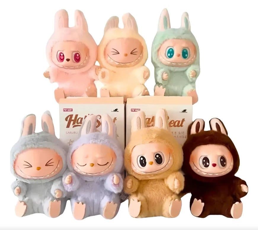 Tres Peluches Labubu Sorpresa Llavero