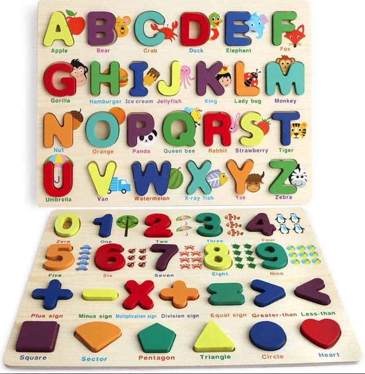 Juego didáctico en madera X 2 unidades