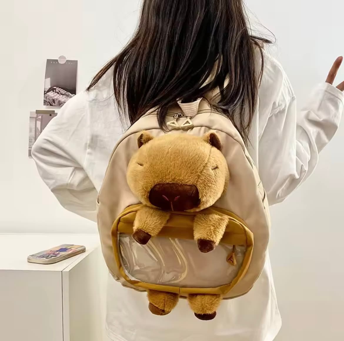 MOCHILA KAWAII ESCOLAR CAPIBARA GRAN CAP