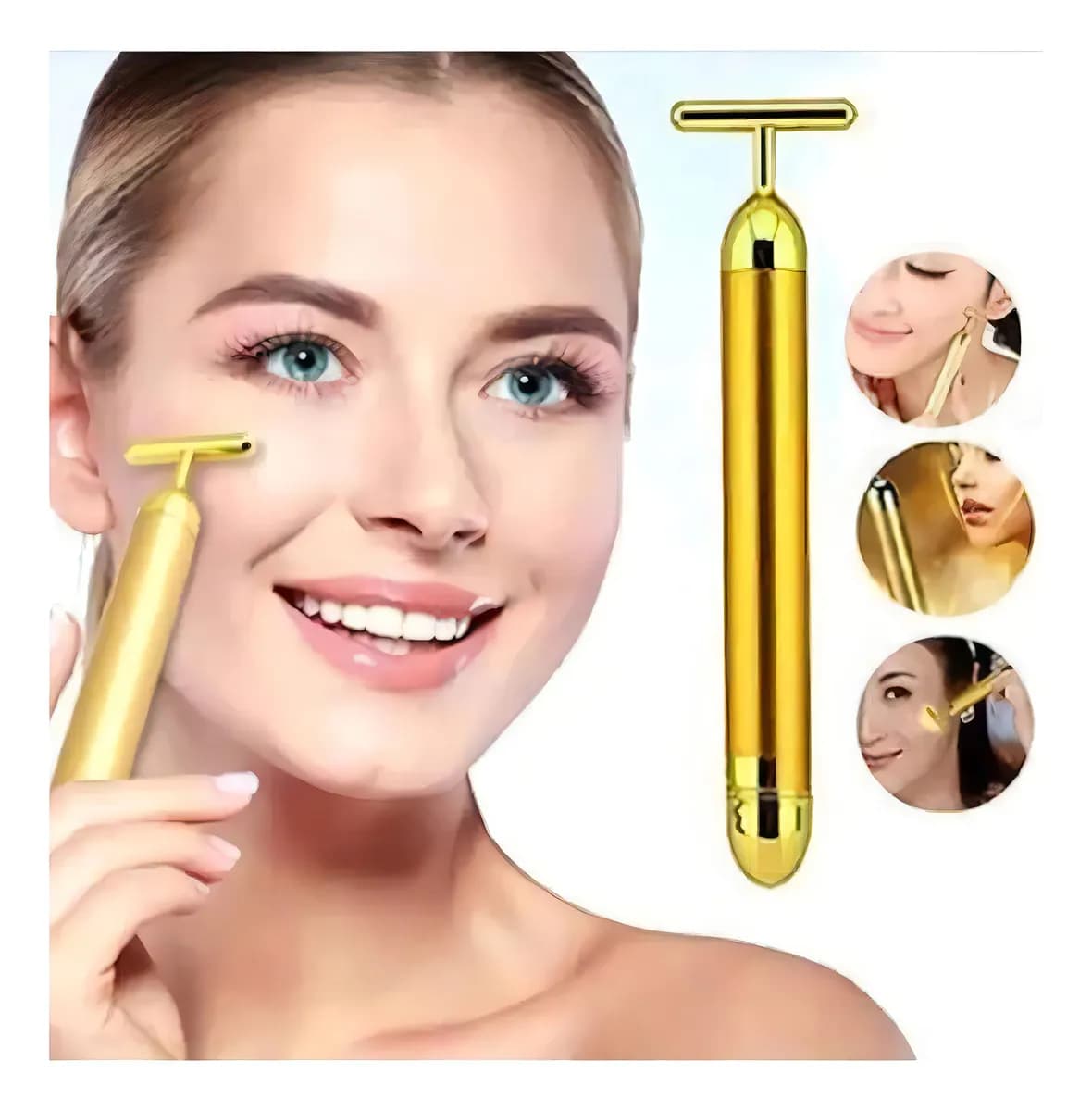 Masajeador Facial Antiarrugas Dorado