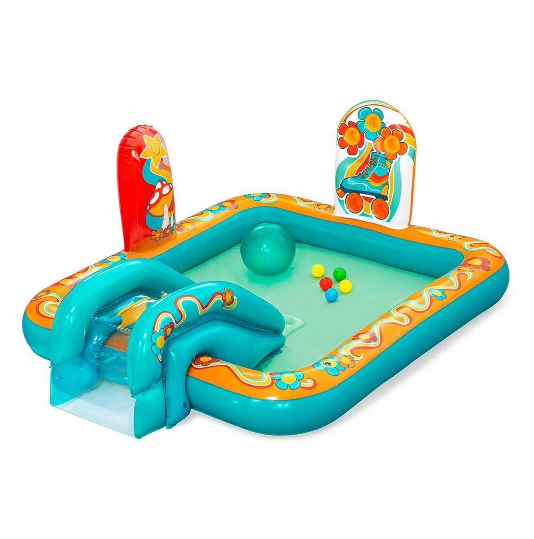 Alberca Inflable Resbaladero Patin Bestw