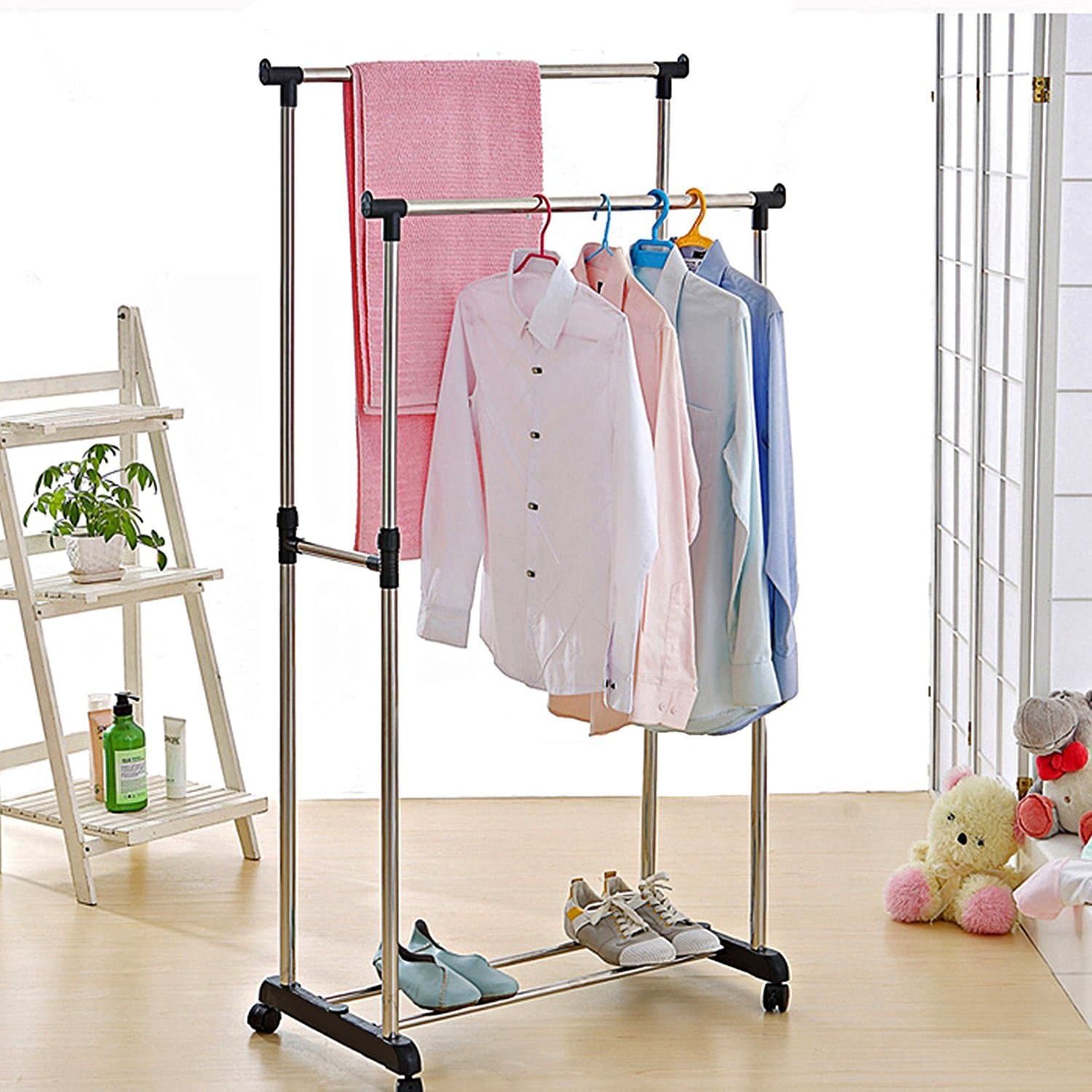 Perchero Estante Organizador Ropa Dual