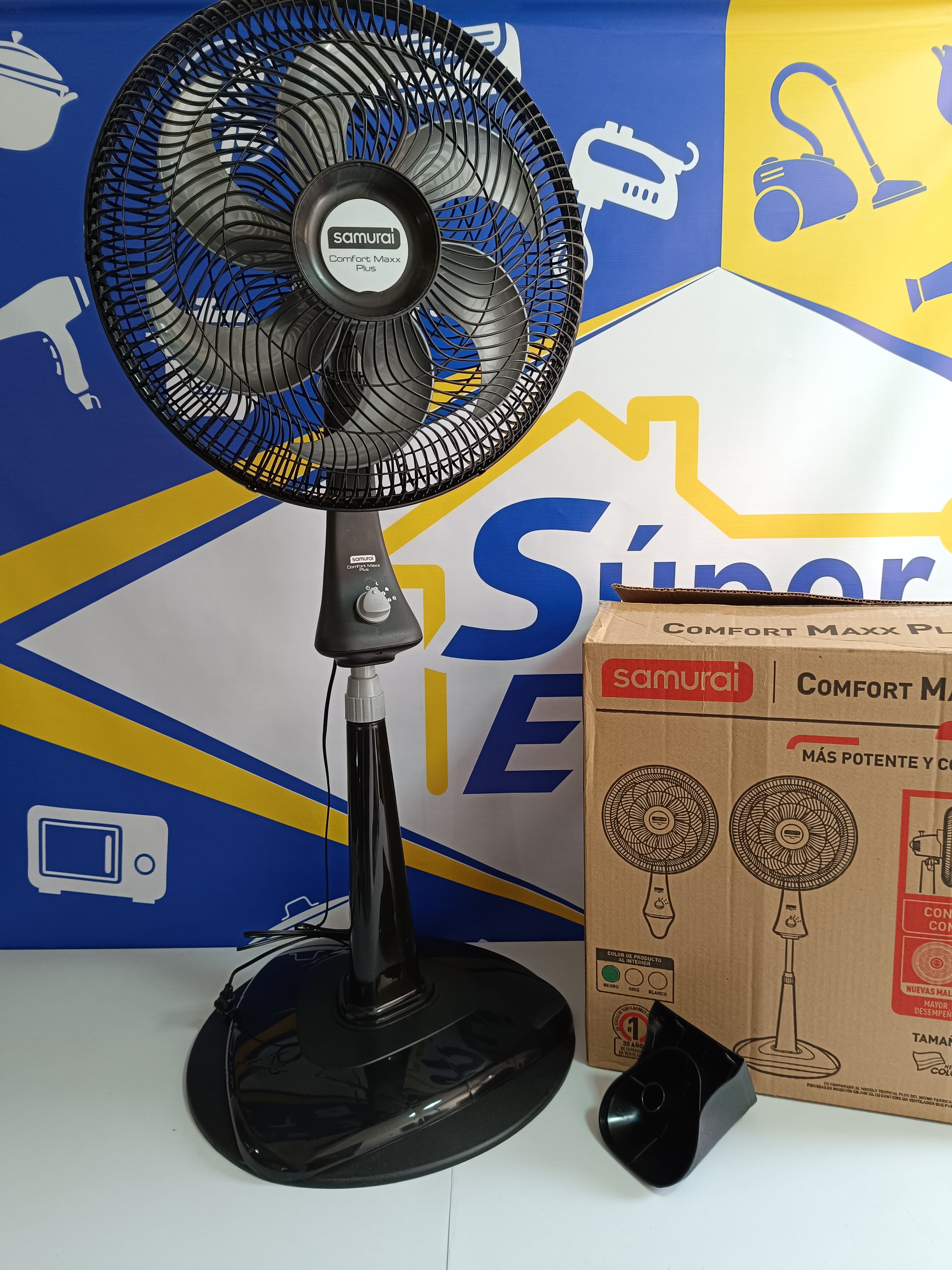ventilador samurai pdestal pared comfort