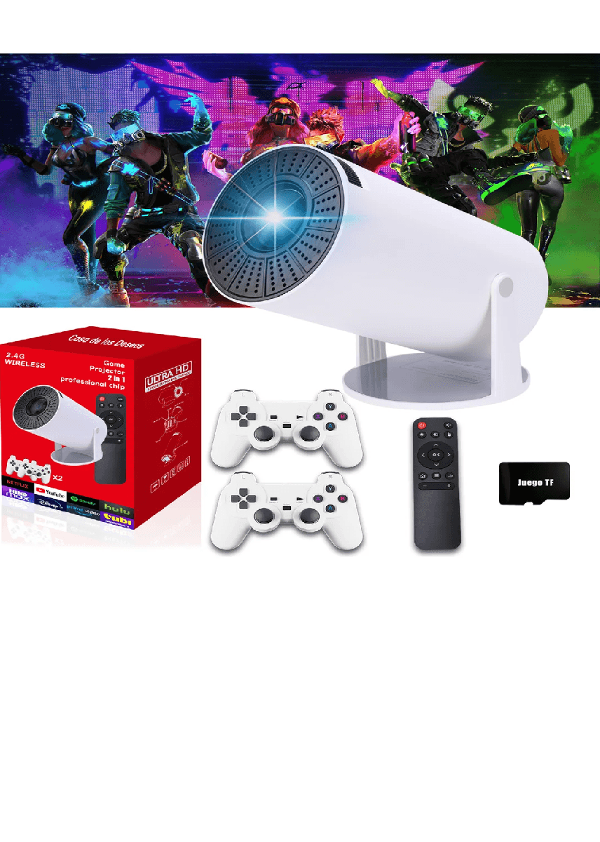 Combo proyector y 2 gamepads