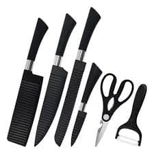 Kit de cuchillos 6 piezas negro