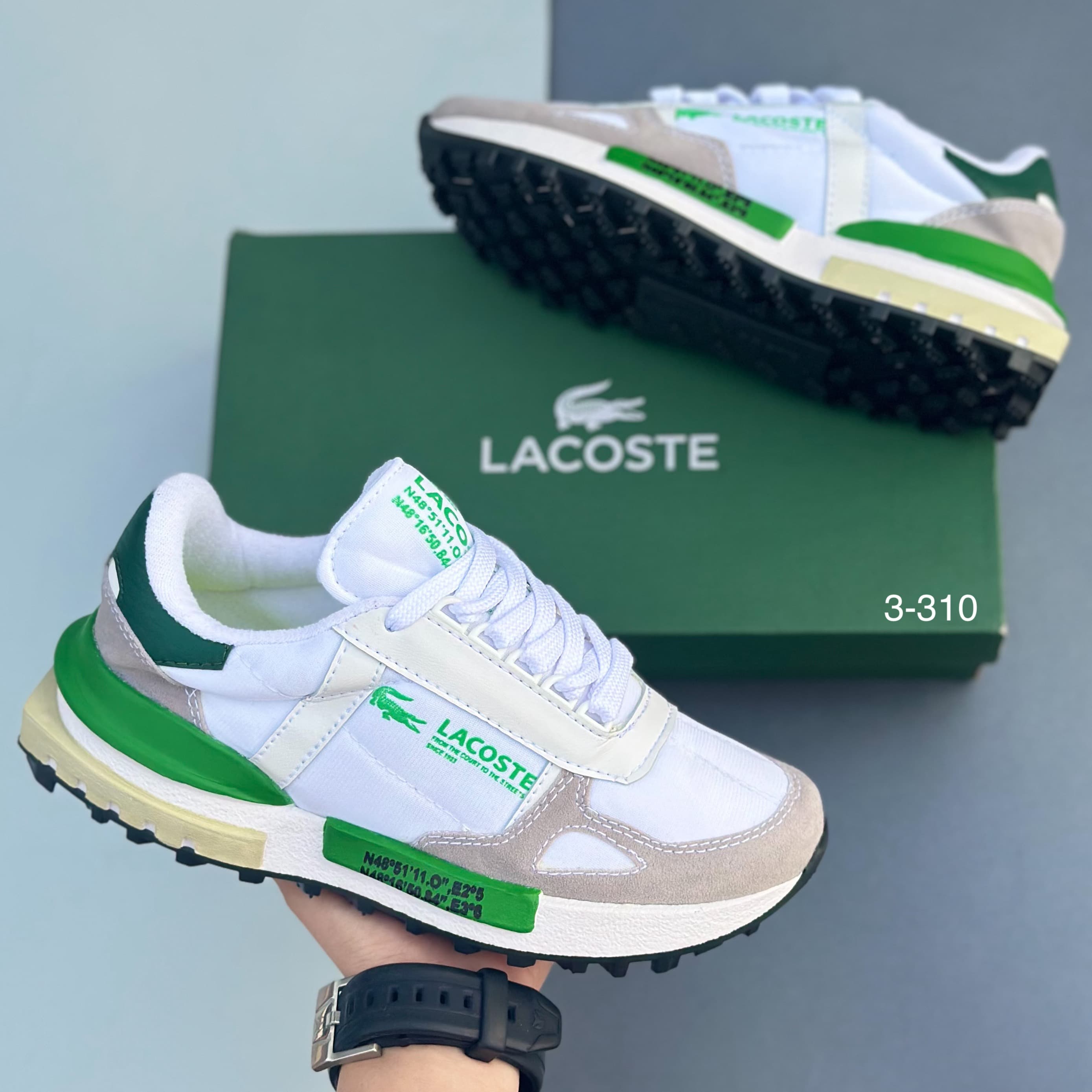 LACOSTE BLANCO VERDE