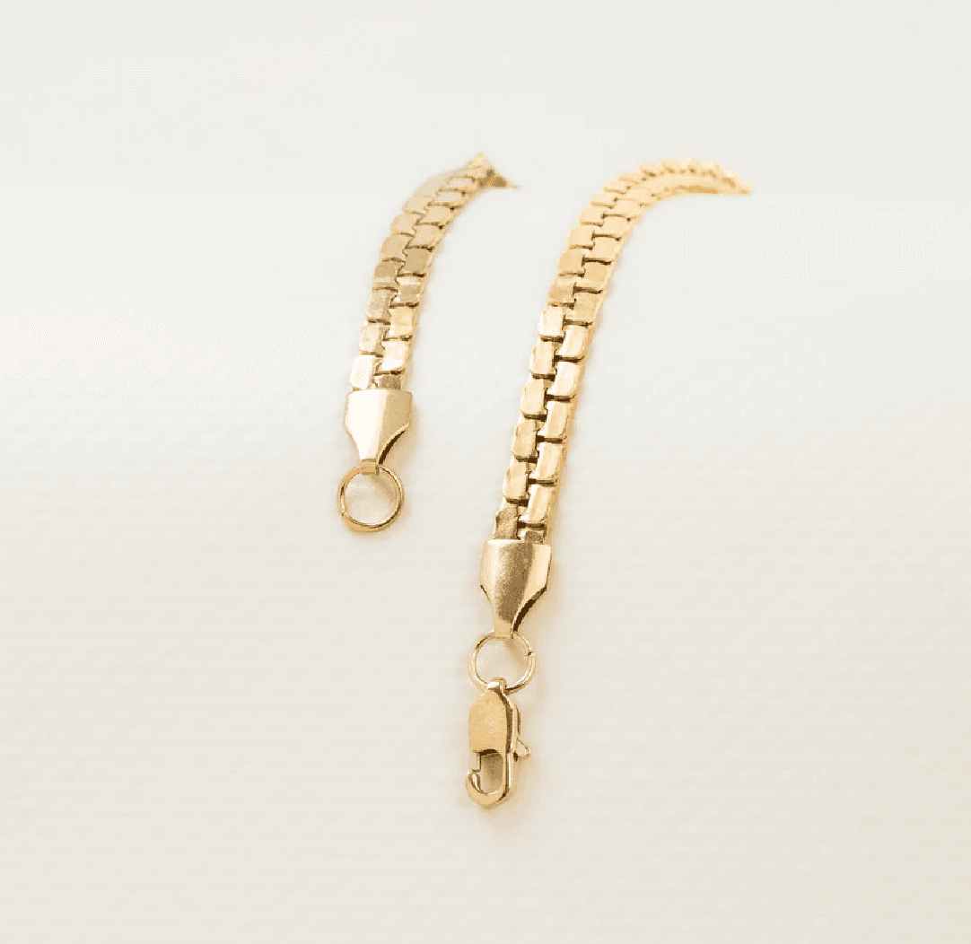 Pulsera Bloques Hombre -Oro Laminado 18K