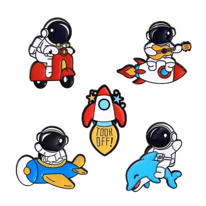 PACK DE 5 PINES METÁLICOS ASTRO - POKEMO