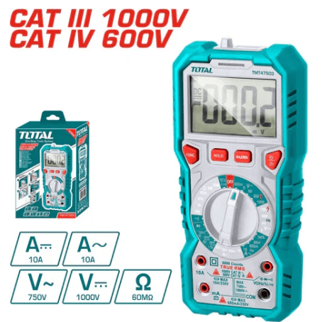 MULTIMETRO DIGITAL 6000 DIGITOS CAT III