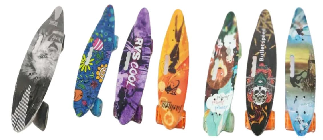 Patineta Ligera Estampada Tabla Skate