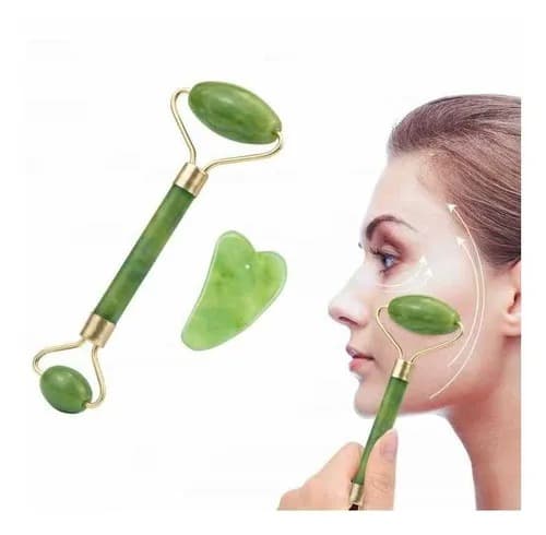 Masajeador Rodillo Jade Piedra Facial