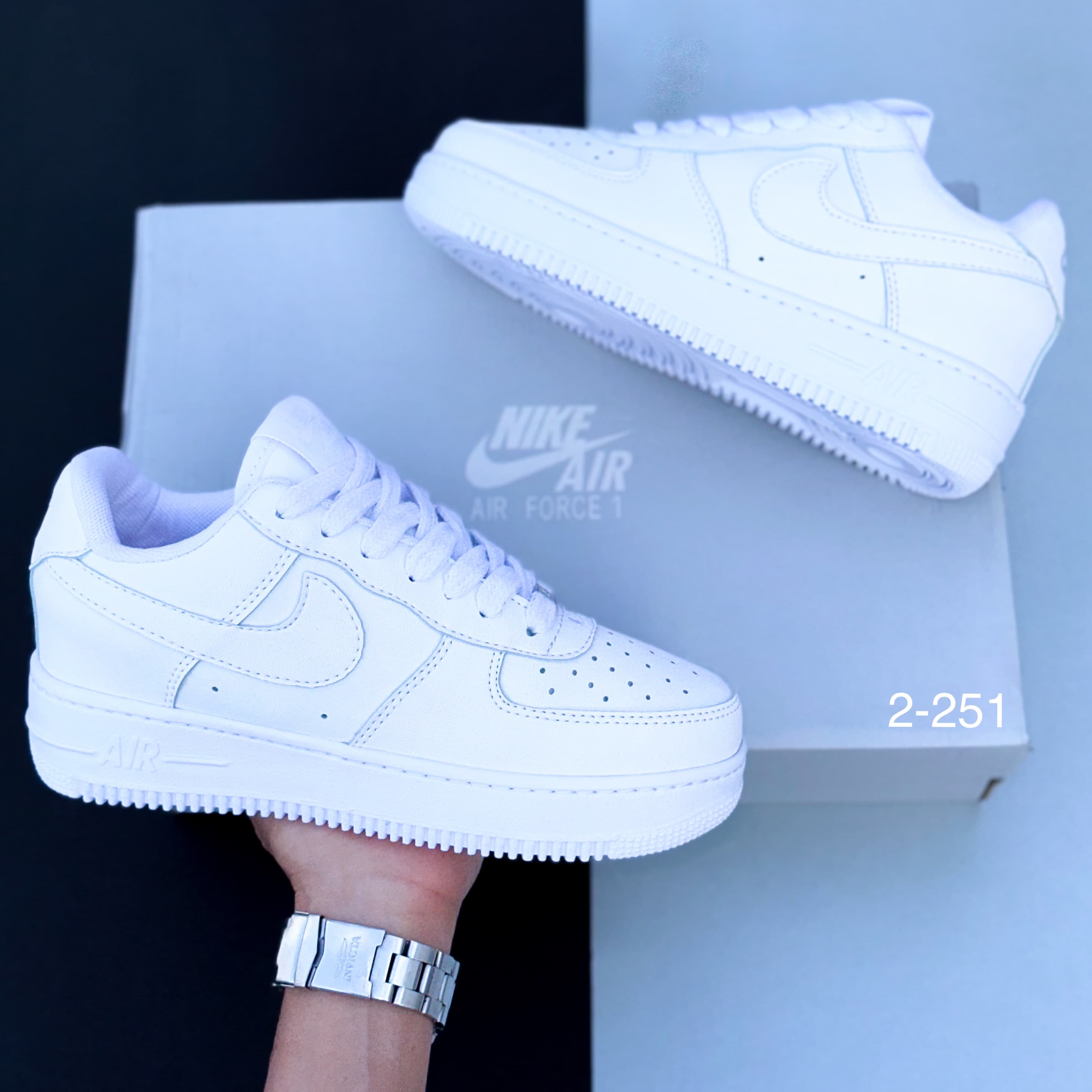 NIKE AF1 TODO BLANCO