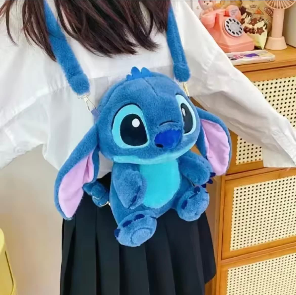 Peluche mochila stitch afelpado morral m