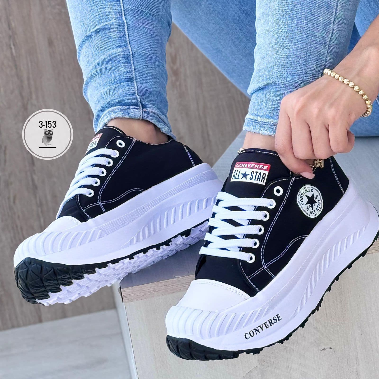 Zapato converse suela alta mujer