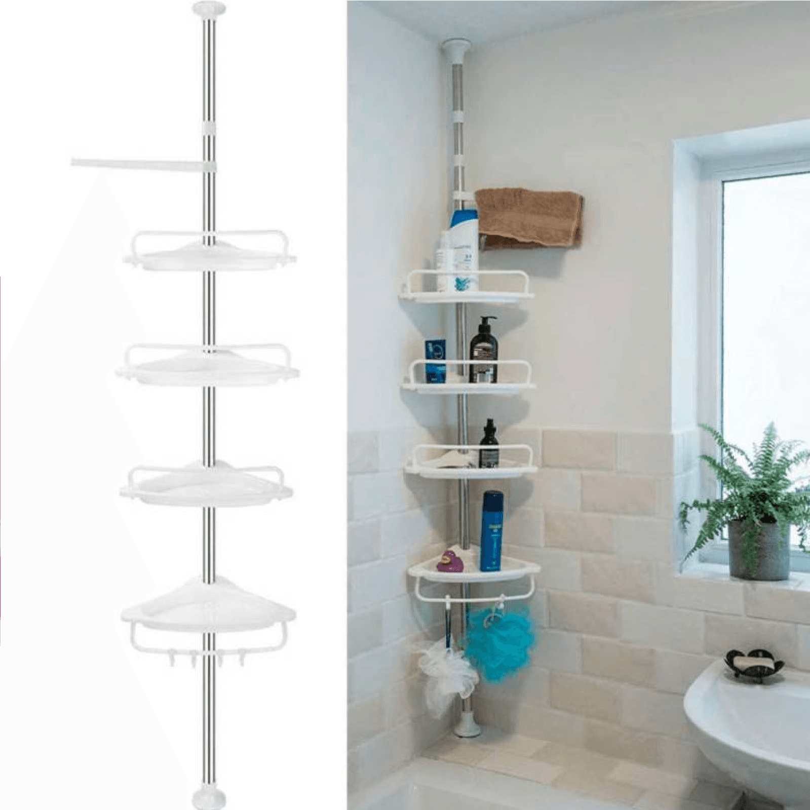 Estante Organizador de Esquina para Baño