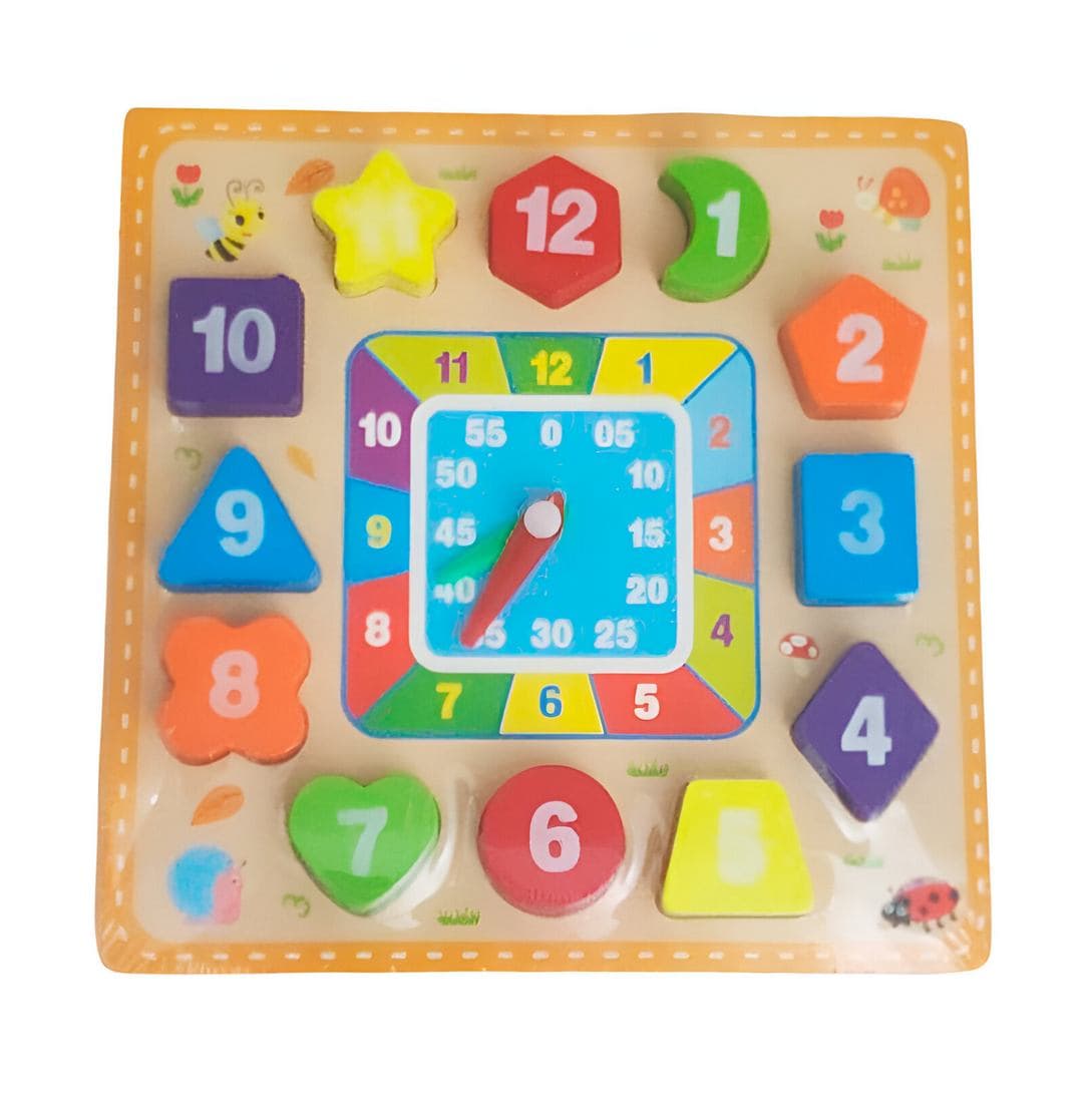 Juego Encastre Numeros Figuras Reloj Did