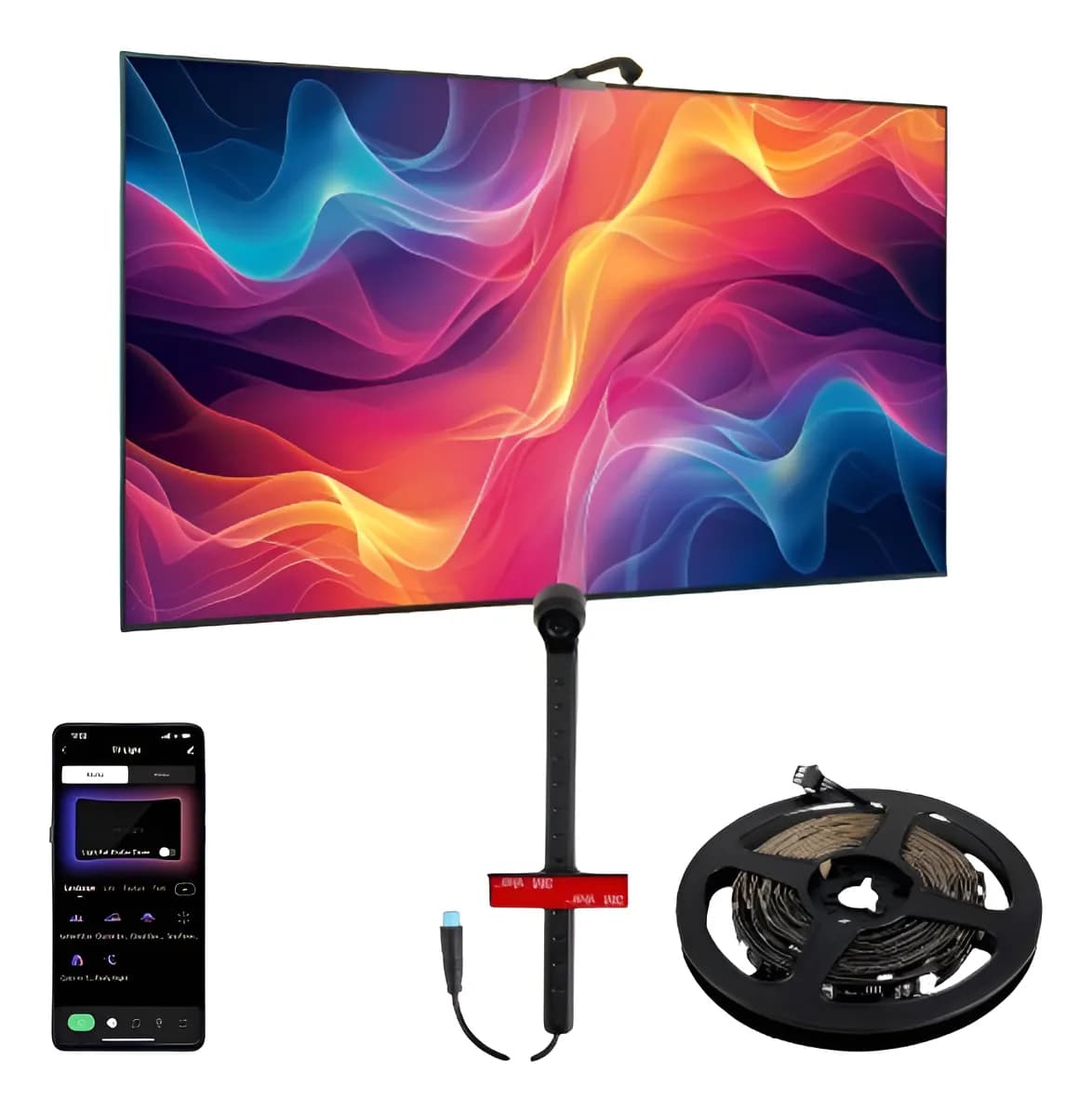 LUZ MULTICOLOR TV LED + SENSOR