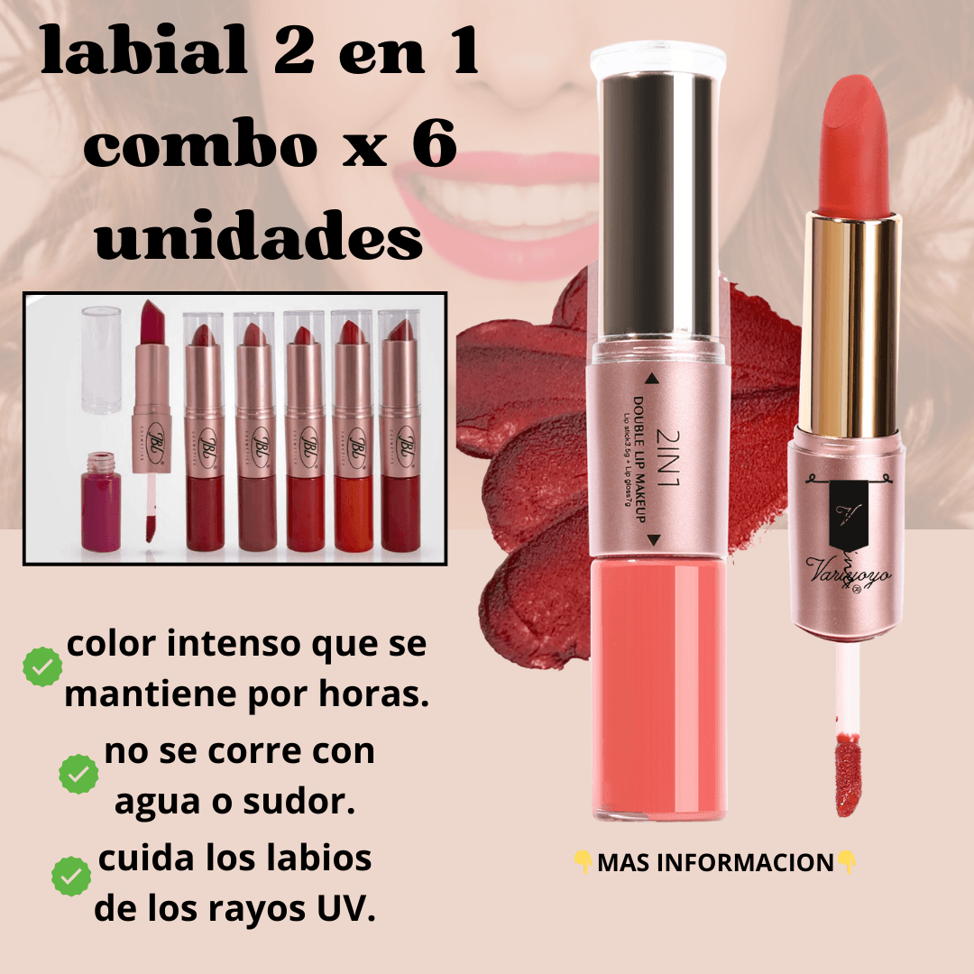 labial 2 en 1  mas labial florecita