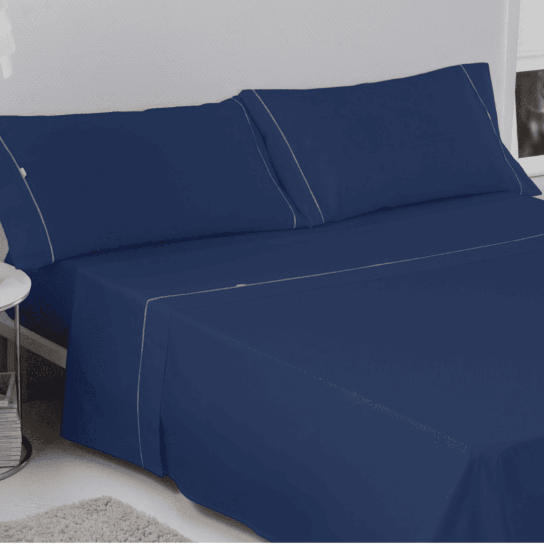 SABANA 800 HILOS - AZUL OSCURO