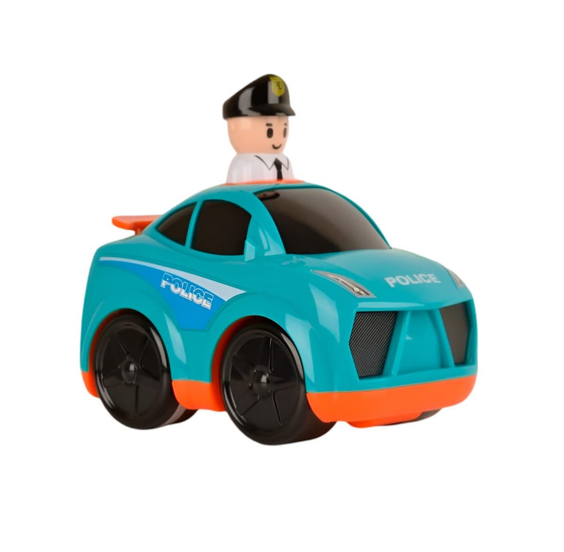 Carro Policia Push De Impulso Juguete In