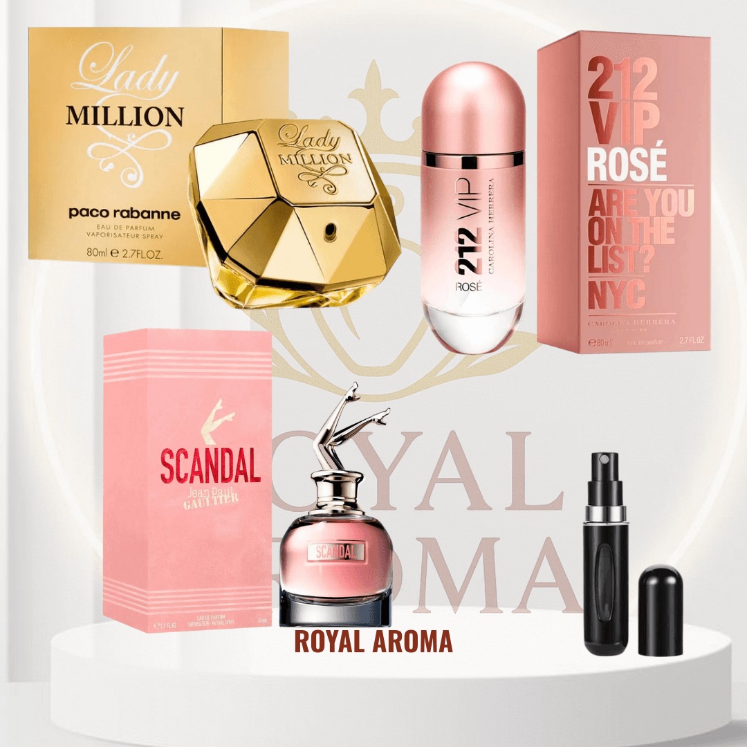 LADY MILLION +212 ROSE+SCANDAL DAMA +PER