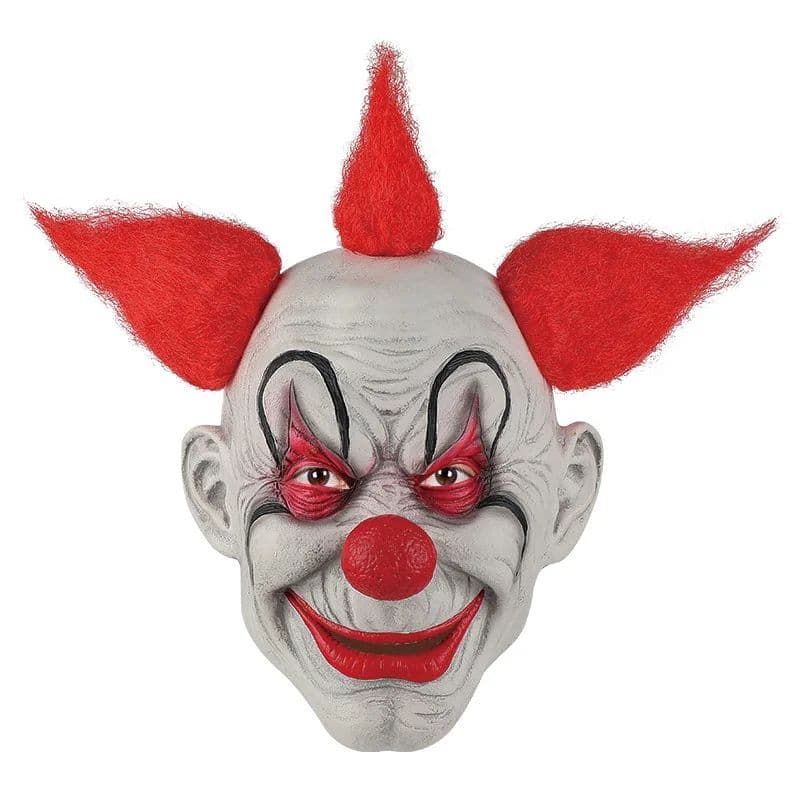 MÁSCARA PAYASO CON CACHOS ROJOS