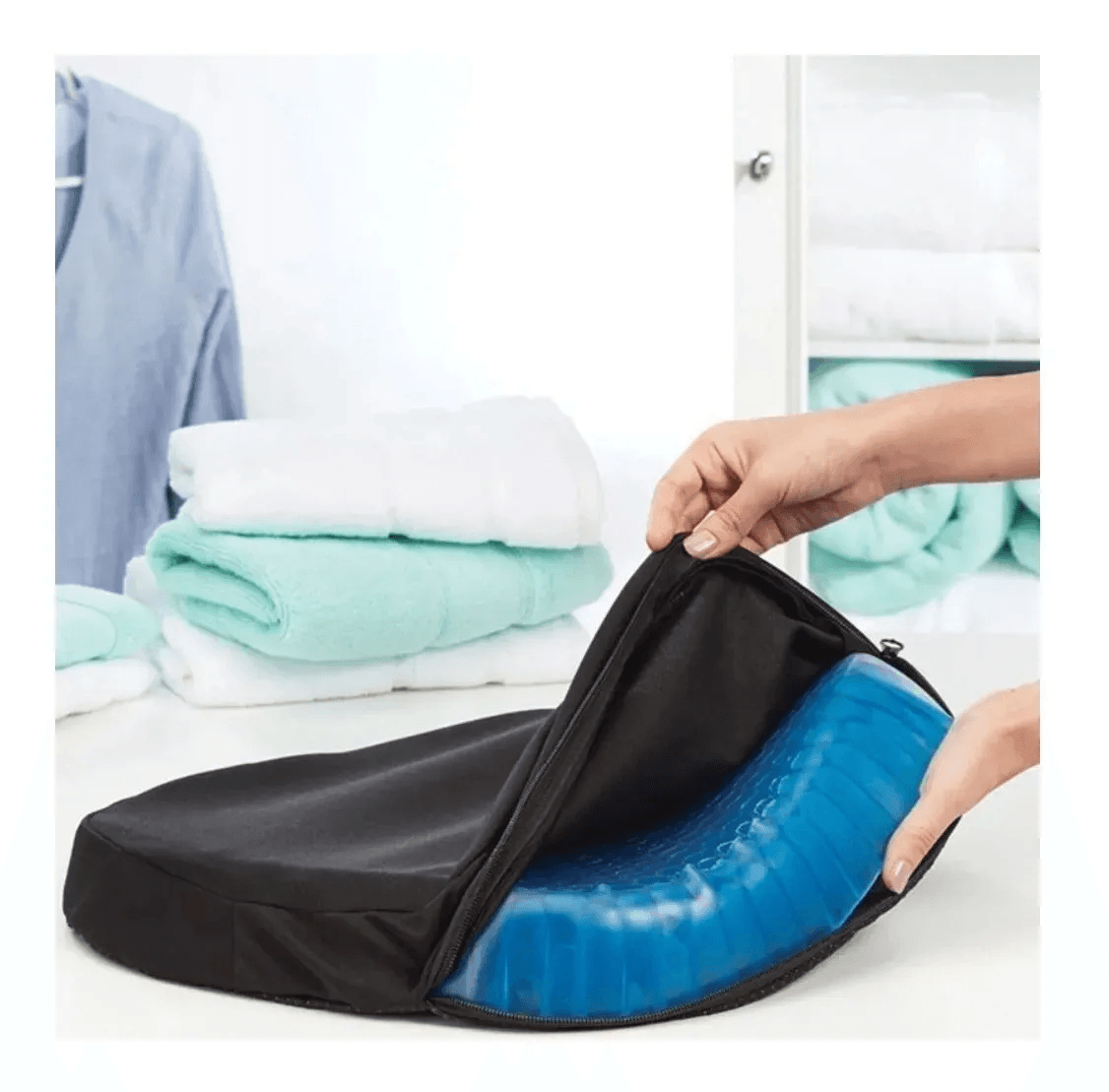 Cojín de gel para asiento + funda