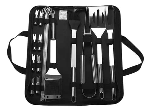 Set Parrillero Estuche Kit Bbq Para Asad