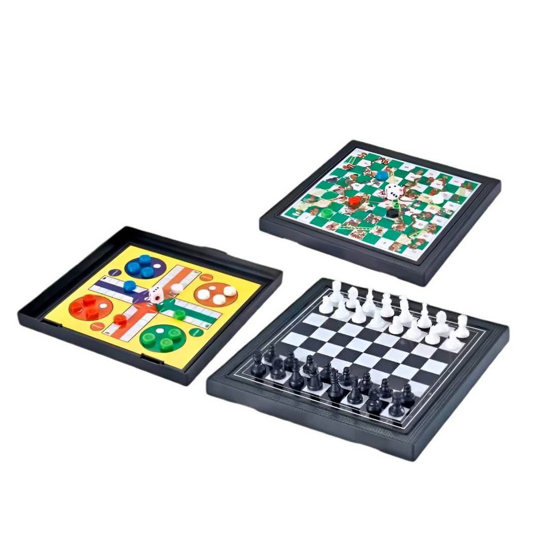 Juego De Mesa 3 En 1 Ajedrez, Escalera,