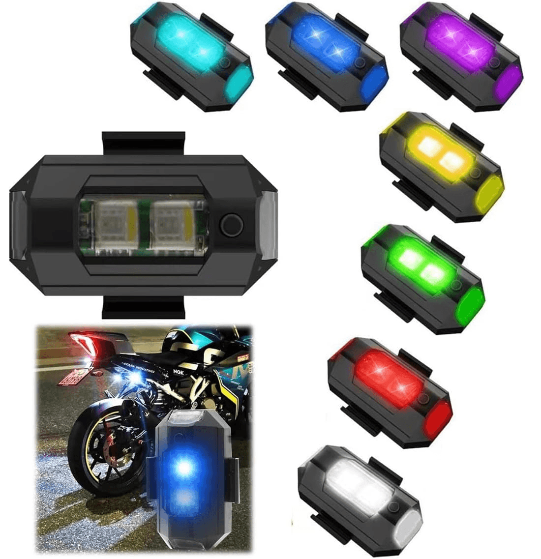 Luz Led Estroboscopica 7 colores