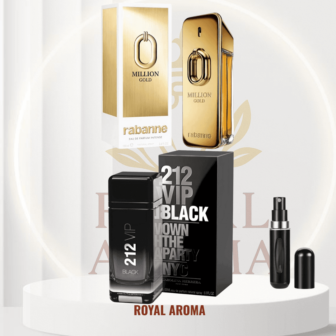 ONE MILLION GOLD +212 BLACK +PERFUMERO