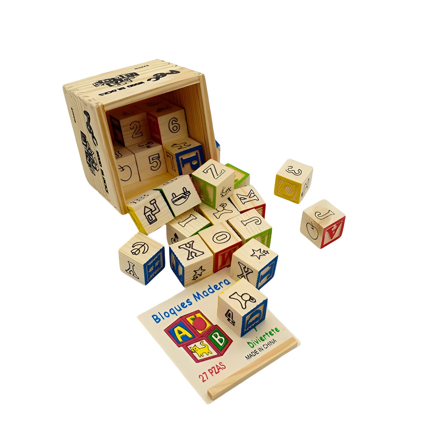 Juego De Madera Cubo De Aprendizaje Figu