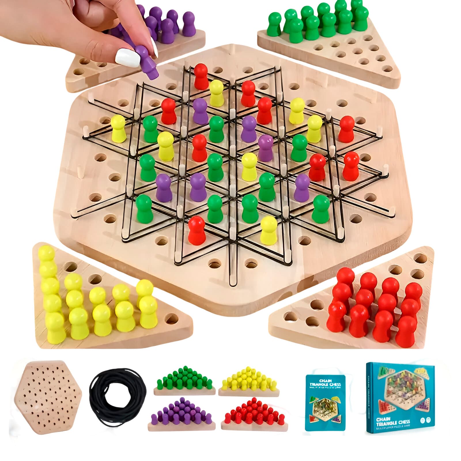 Juego De Mesa Ajedrez En Triangulo En Ma