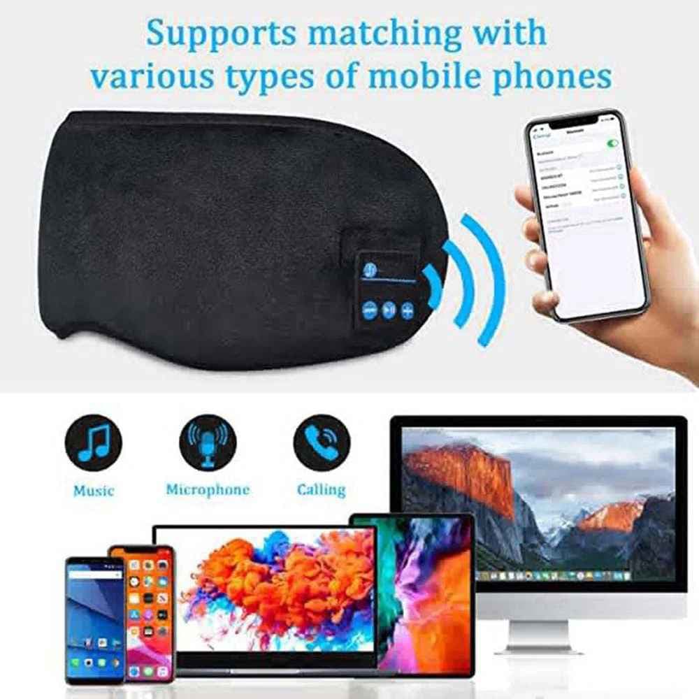 MASCARA PARA DORMIR CON AUDIFONO BLUETOO
