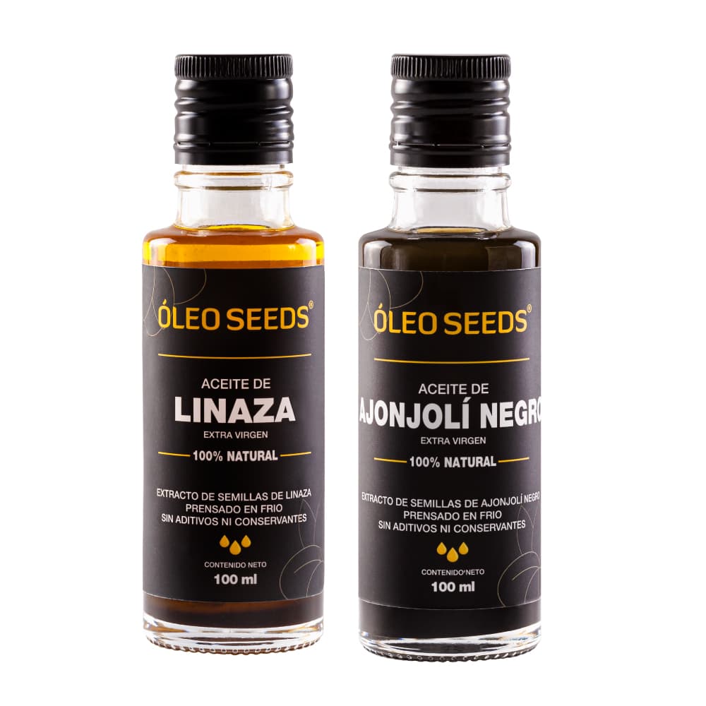 KIT ACEITE DE LINAZA + AJONJOLI NEGRO