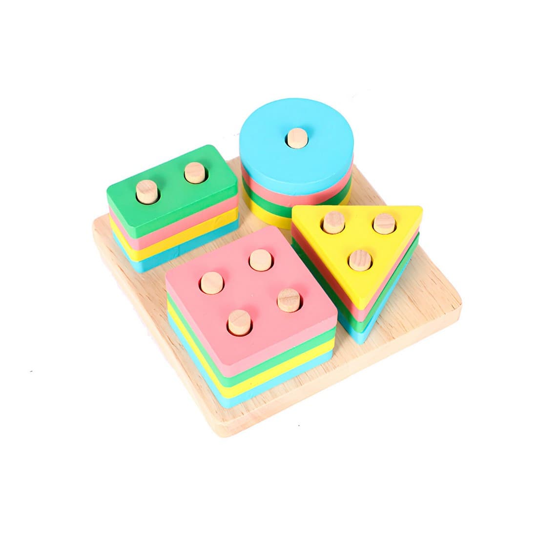 Juego De Mesa Encastre Figuras Geometric
