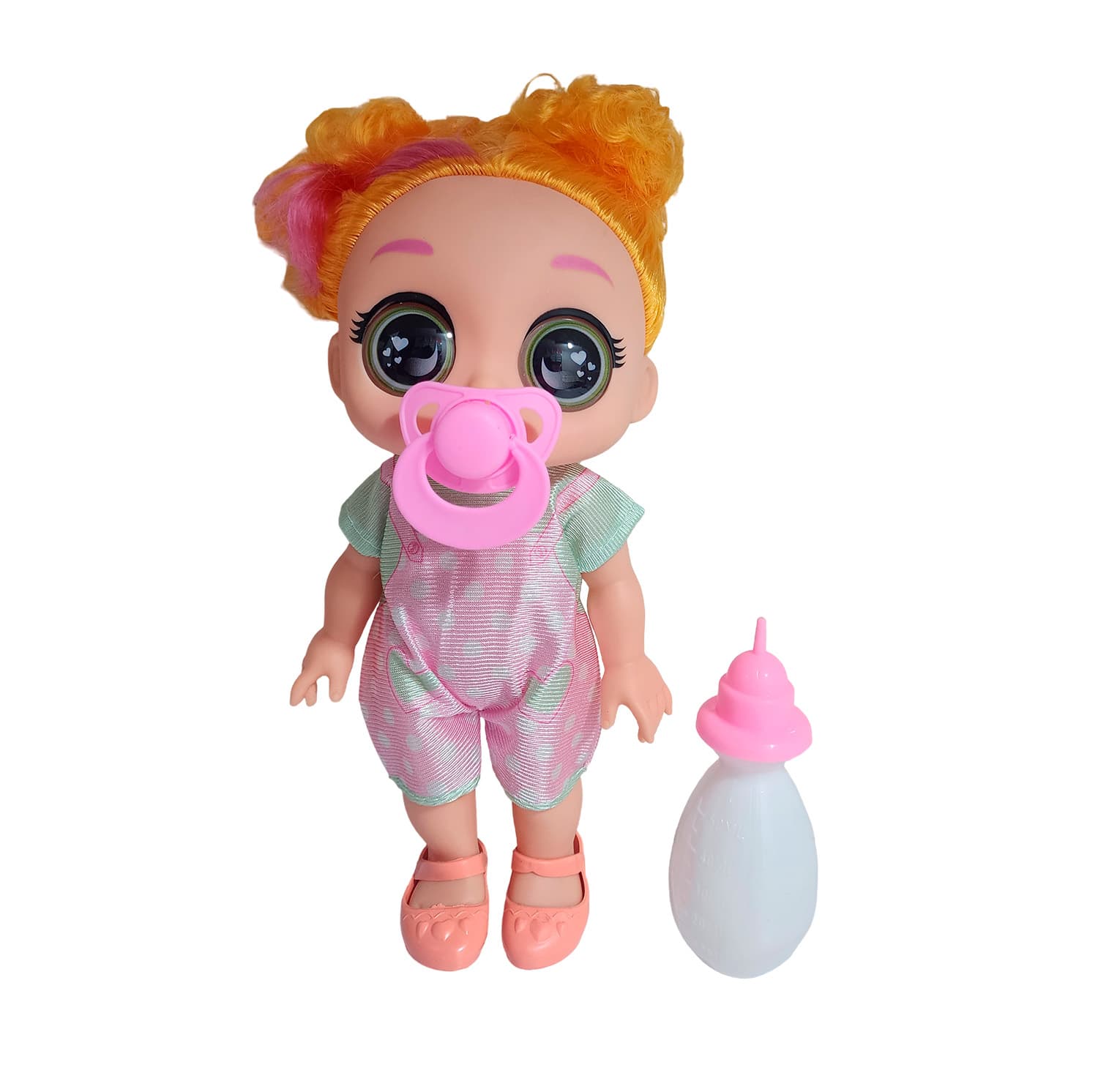 Muñeca Con Vestido Chupo Y Tetero Juguet