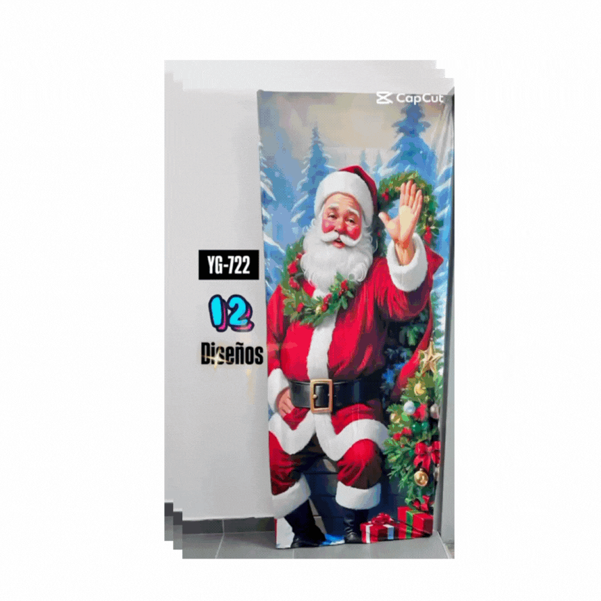forro navideño para puertas