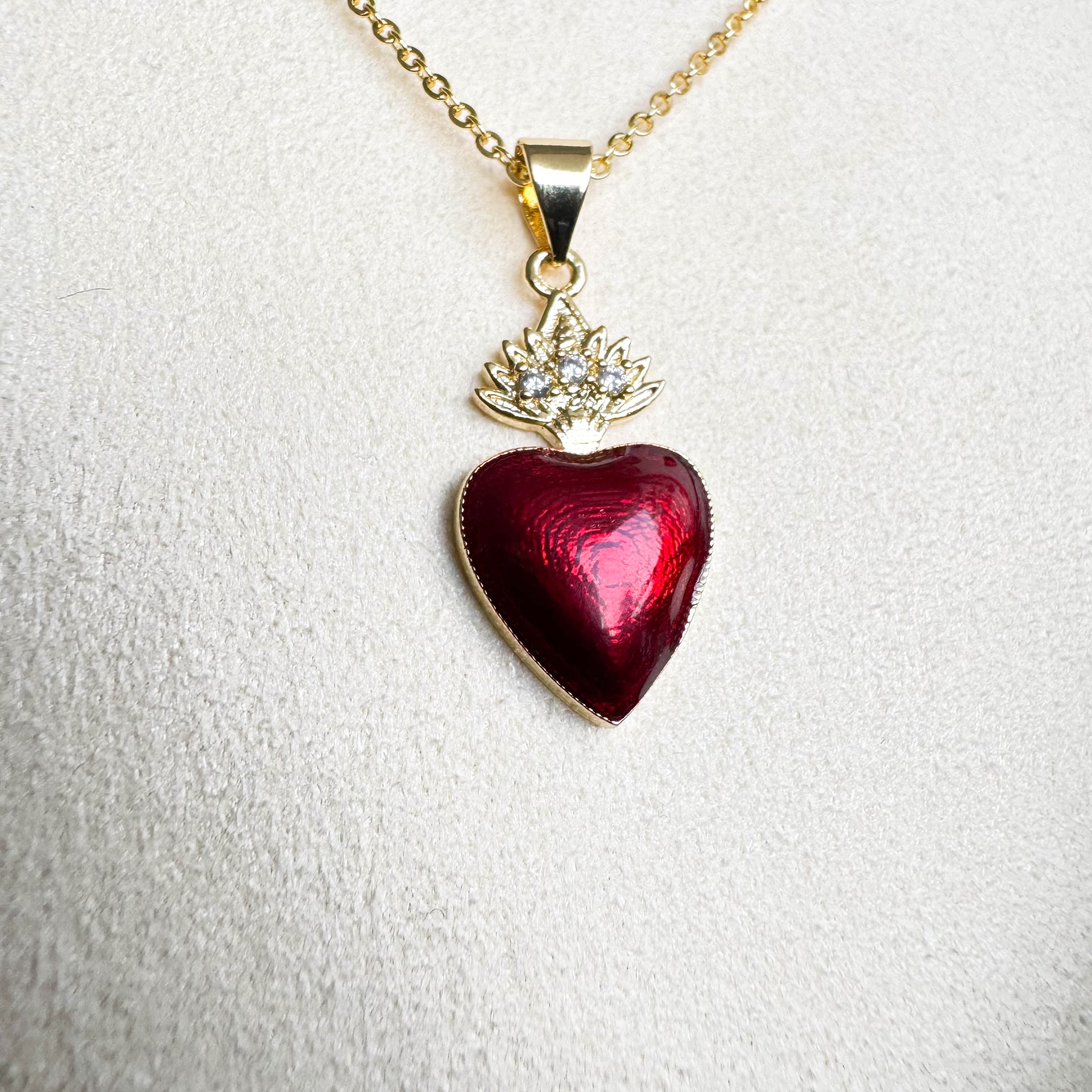 Collar Corazon de fuego