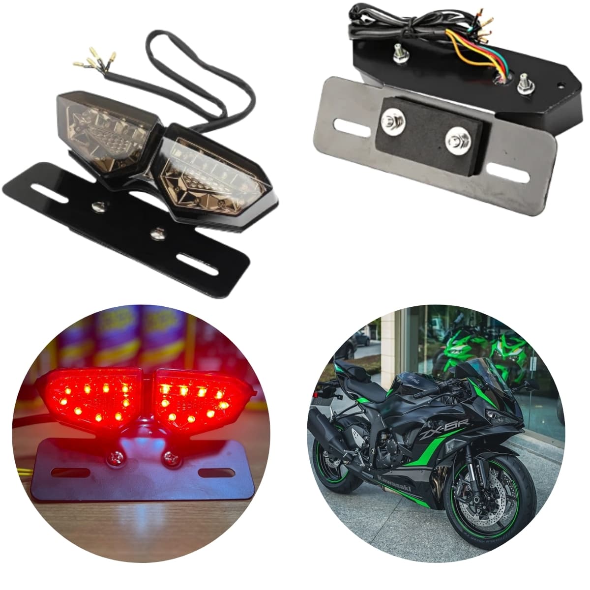 Stop led integrado moto universal lujos
