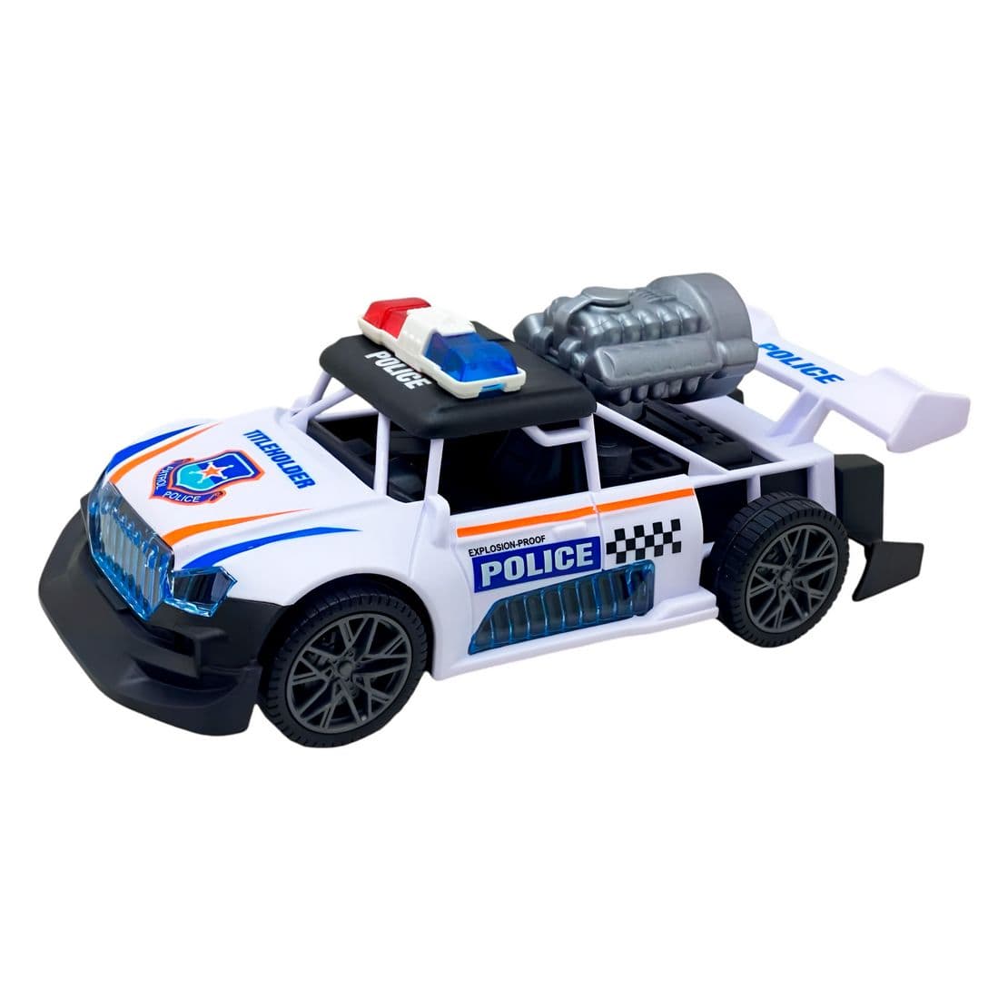 Carro Policia Sonido Movimiento Luces In