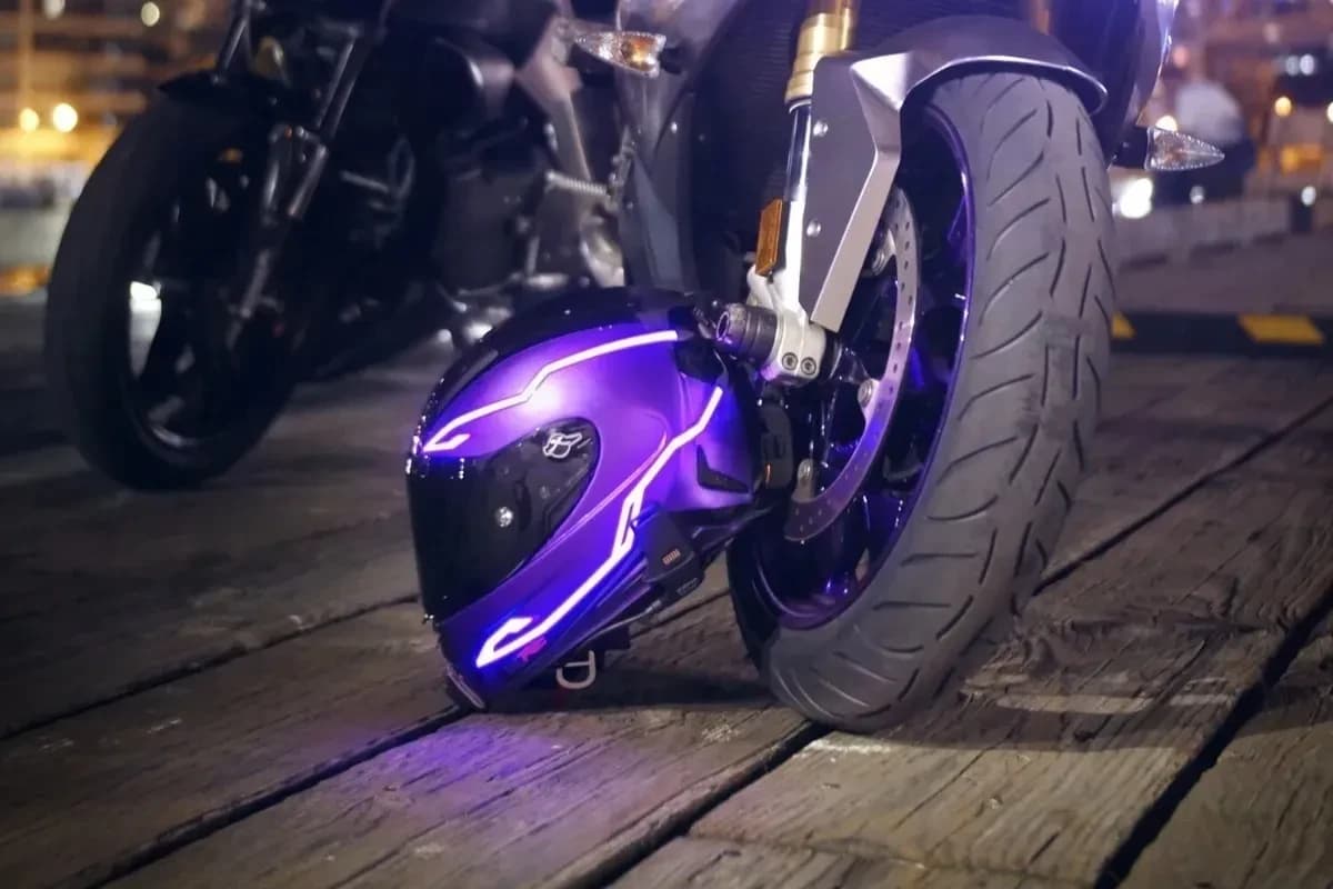 Tira Luz Led Para Casco Motocicleta