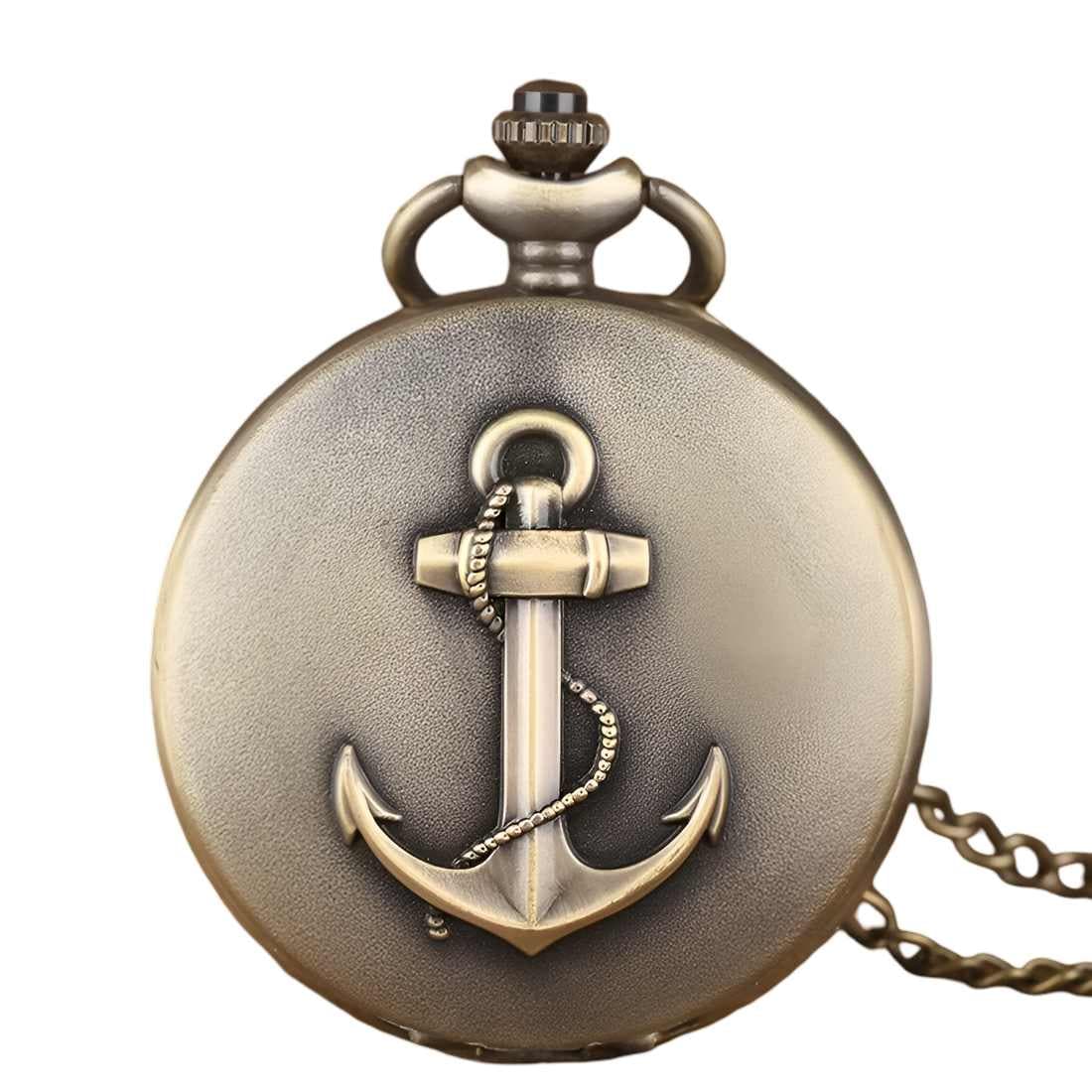 Reloj Bolsillo Vintage Ancla Capitan Mar