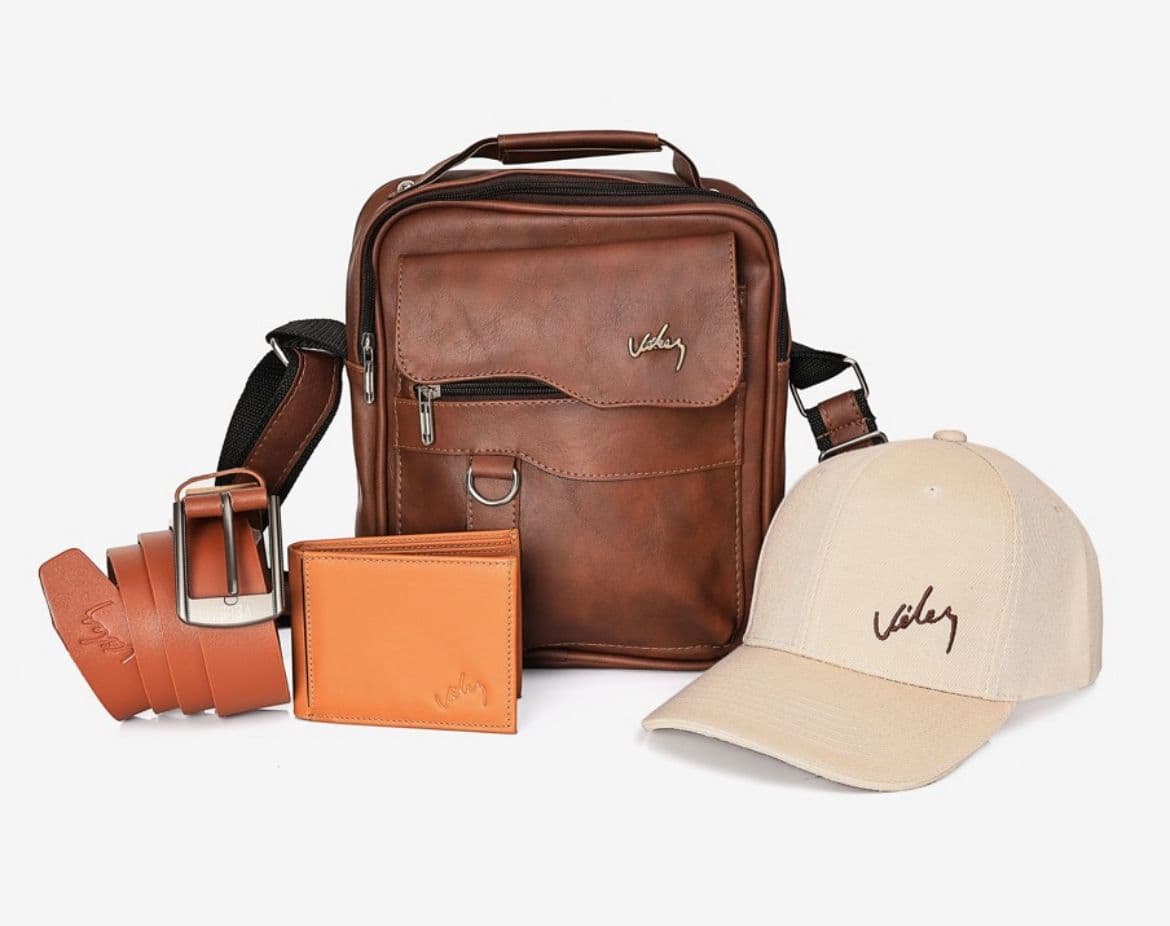 Kit velez x4 carriel argolla gorra