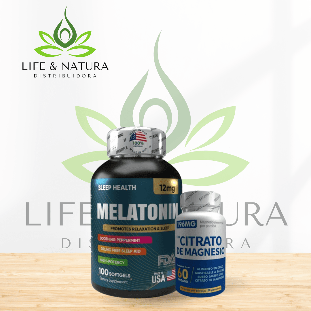 Combo melatonina + citrato de mg x 60